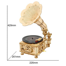 Charger l'image dans la galerie, Gramophone Fonctionnel + disque vinyle 3 musiques