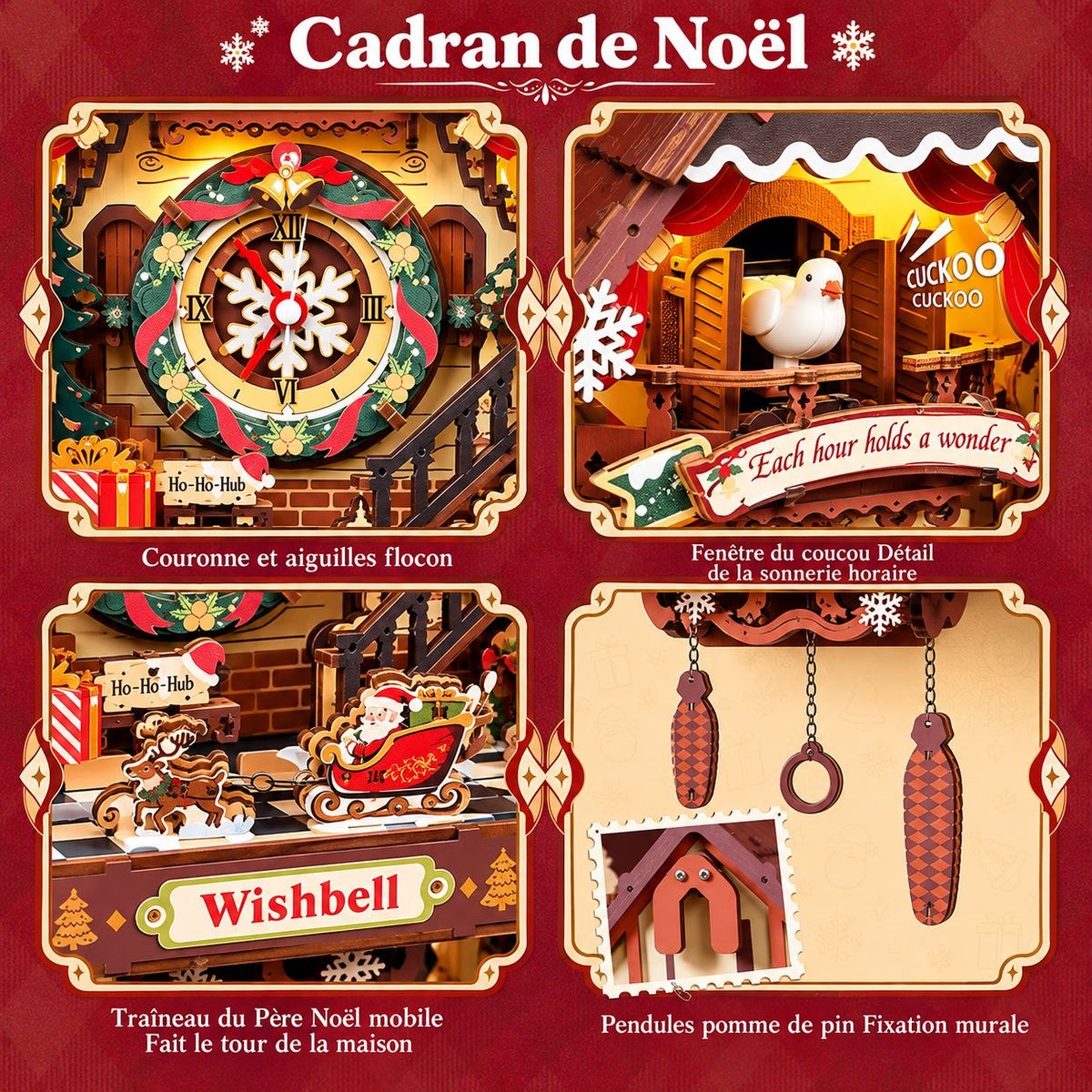 Horloge Coucou de Noël