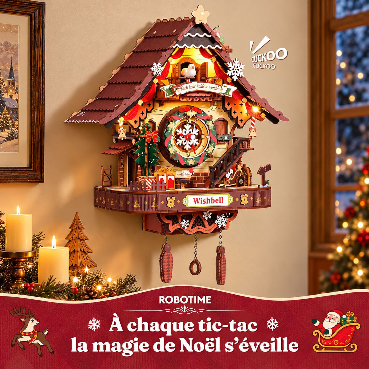 Horloge Coucou de Noël