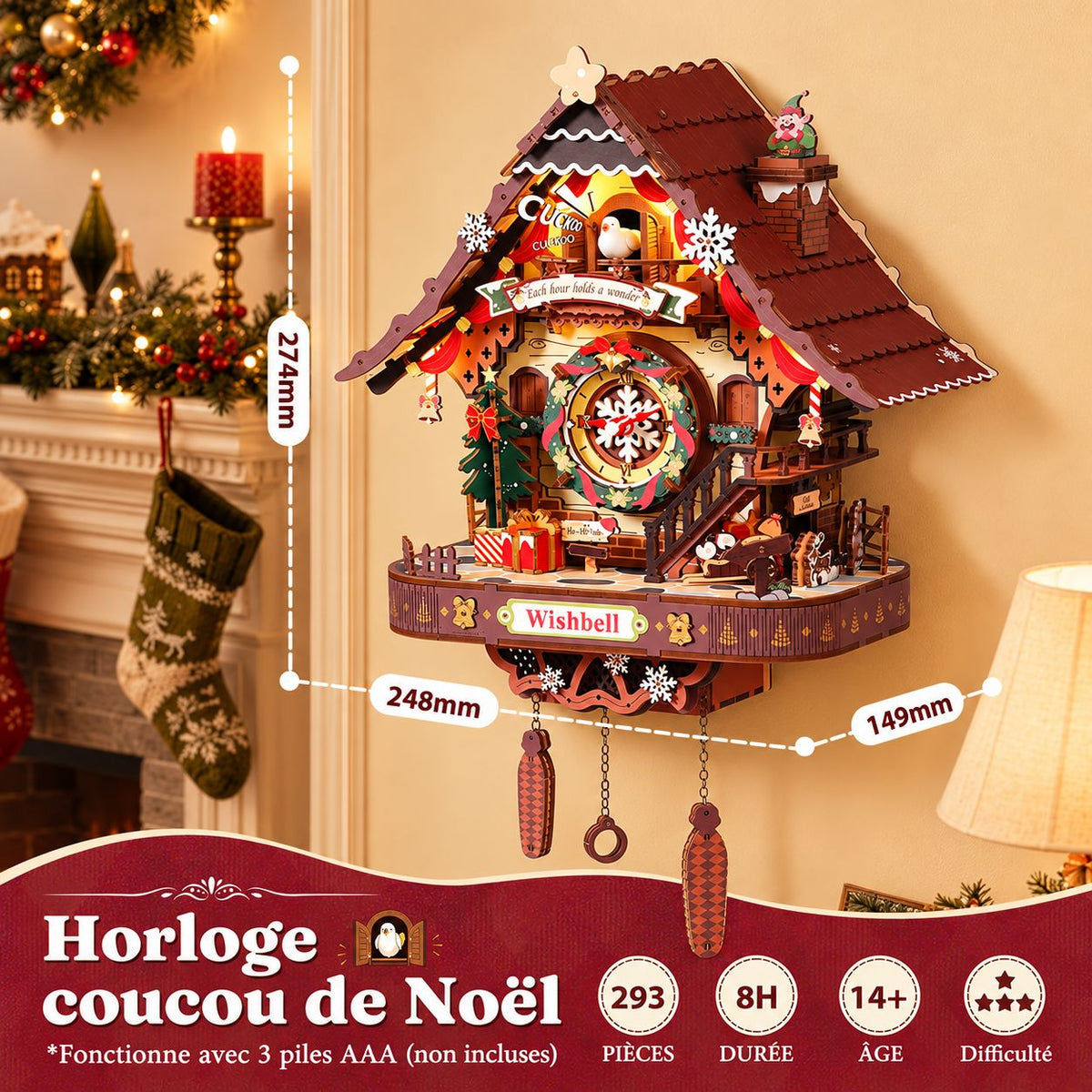 Horloge Coucou de Noël