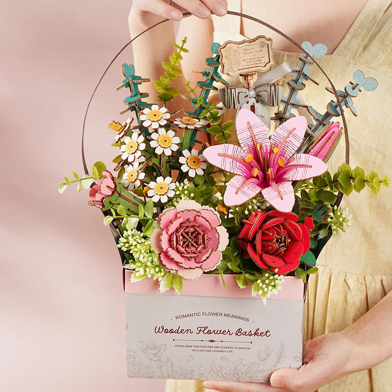 Wooden Flower Basket
