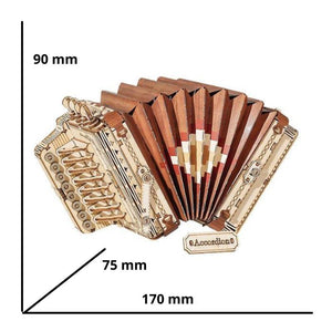 Puzzle 3D instrument de musique accordeon TG410 dimensions